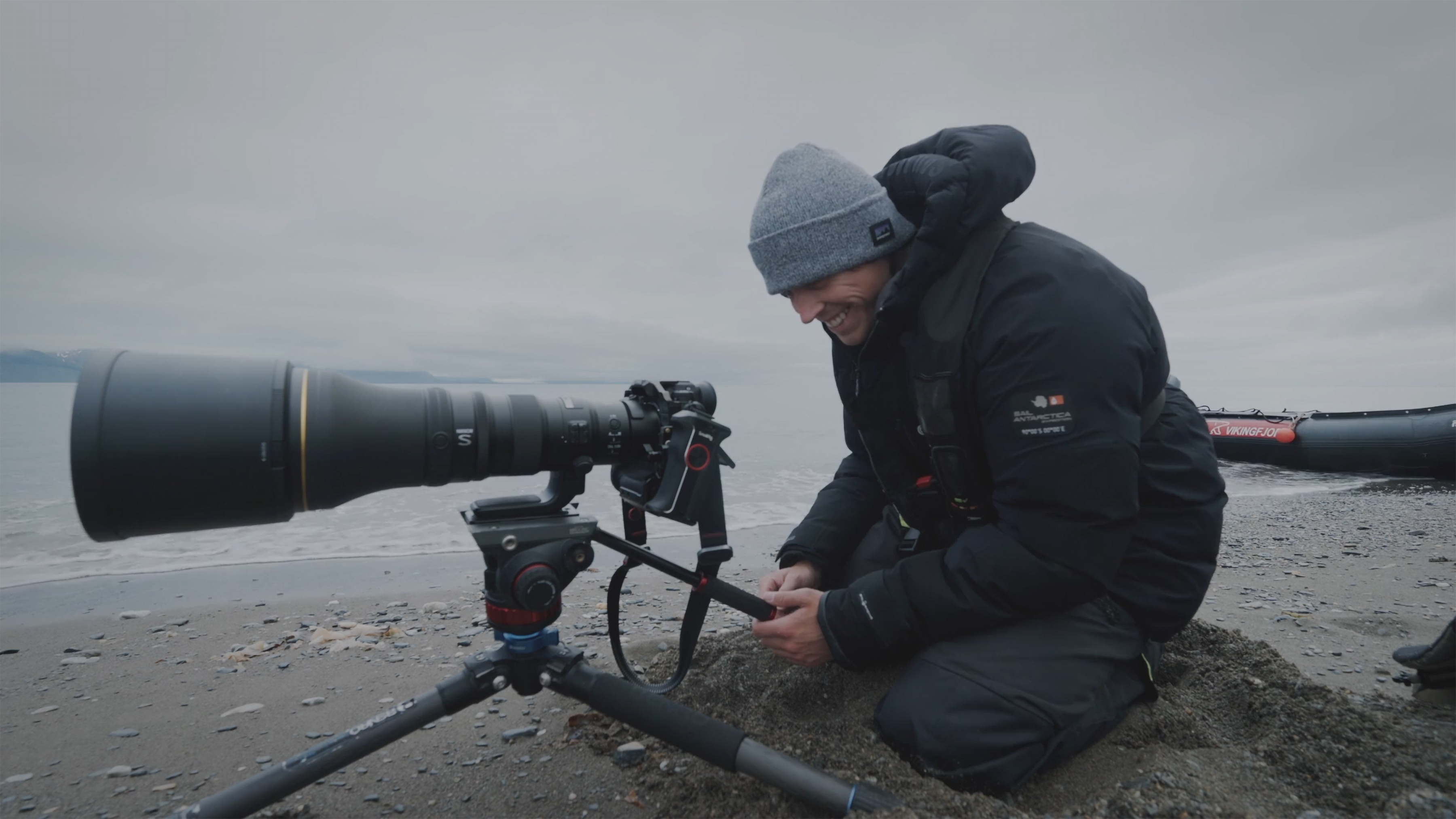Taylor gray filming in Svalbard 2024 Secret Atlas
